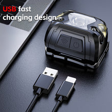 Load image into Gallery viewer, LED Hands-Free Sensor Headlamp Outdoor Cycling Night Fishing Long-Lasting Strong Light Head-Mounted Flashlight USB Charging
