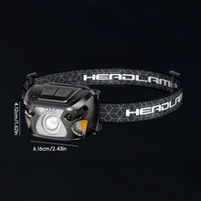Load image into Gallery viewer, LED Hands-Free Sensor Headlamp Outdoor Cycling Night Fishing Long-Lasting Strong Light Head-Mounted Flashlight USB Charging
