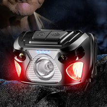 Load image into Gallery viewer, LED Hands-Free Sensor Headlamp Outdoor Cycling Night Fishing Long-Lasting Strong Light Head-Mounted Flashlight USB Charging
