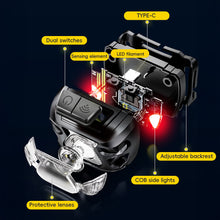 Load image into Gallery viewer, LED Hands-Free Sensor Headlamp Outdoor Cycling Night Fishing Long-Lasting Strong Light Head-Mounted Flashlight USB Charging
