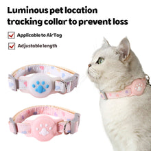 Load image into Gallery viewer, Cute Cat Paw Night Light Tracker Footprint Protection Cover Pet Collar Pet Loss Prevention Collar for Airtag Pet Collar
