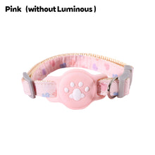 Load image into Gallery viewer, Cute Cat Paw Night Light Tracker Footprint Protection Cover Pet Collar Pet Loss Prevention Collar for Airtag Pet Collar
