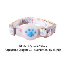 Load image into Gallery viewer, Cute Cat Paw Night Light Tracker Footprint Protection Cover Pet Collar Pet Loss Prevention Collar for Airtag Pet Collar
