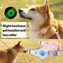 Load image into Gallery viewer, Cute Cat Paw Night Light Tracker Footprint Protection Cover Pet Collar Pet Loss Prevention Collar for Airtag Pet Collar
