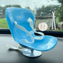 Load image into Gallery viewer, For 17cm Labubu Plush Brava Toy Accessories Chair Furniture Air Conditioning Vent Bracket Car Safety Seat Chair
