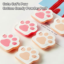 Load image into Gallery viewer, Cute Cat's Paw Cotton Candy Powder Puff Toast Bun Liquid Foundation BB Cream Air Cushion Powder Box Makeup Egg Powder Puff
