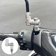 Load image into Gallery viewer, 360° Adjustable Aluminum Motorcycle Mirror Riser Adapters Extension Mounts Bracket 10mm Screw
