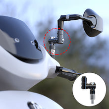 Load image into Gallery viewer, 360° Adjustable Aluminum Motorcycle Mirror Riser Adapters Extension Mounts Bracket 10mm Screw
