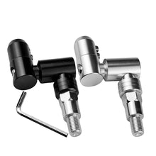 Load image into Gallery viewer, 360° Adjustable Aluminum Motorcycle Mirror Riser Adapters Extension Mounts Bracket 10mm Screw
