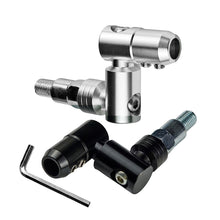 Load image into Gallery viewer, 360° Adjustable Aluminum Motorcycle Mirror Riser Adapters Extension Mounts Bracket 10mm Screw
