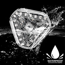 Load image into Gallery viewer, 1pc/2pcs/4pcs Motorcycle Car Solar Power Strobe Warning Light Colorful Motorbike Waterproof LED Night Rear Collision Flashing Siganl Lamp
