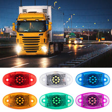 Load image into Gallery viewer, 12-24V 9 LED Truck Side Warning Light Muticolor Waterproof Car Width Lamp Trailer Bus Van Signal Marker Bulb
