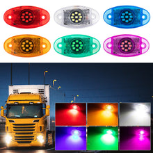 Load image into Gallery viewer, 12-24V 9 LED Truck Side Warning Light Muticolor Waterproof Car Width Lamp Trailer Bus Van Signal Marker Bulb
