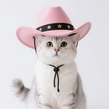 Load image into Gallery viewer, Cool Pet Dog Cowboy Hat Funny Costume Cosplay Hat Autumn Winter for Small Dogs Cats
