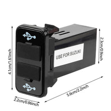Load image into Gallery viewer, Car Charger Dual USB Quick QC3.0 Charger Adapter Phone Auto Vehicle Car Charger For Suzuki
