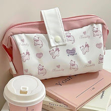 Load image into Gallery viewer, Simple Dogs Cats Large Capacity Pencil Bag Fresh Quilting Stationary Storage Bags For Girls Makeup Pouch Pencil Case
