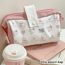 Load image into Gallery viewer, Simple Dogs Cats Large Capacity Pencil Bag Fresh Quilting Stationary Storage Bags For Girls Makeup Pouch Pencil Case
