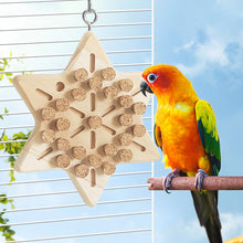 Load image into Gallery viewer, Parrot Chewing Toys Natural Wooden Parrots Block Cork Puzzle Toy Hanging Small Birds Playing Tearing Toy Bird Accessories
