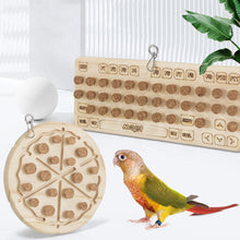 Load image into Gallery viewer, Parrot Chewing Toys Natural Wooden Parrots Block Cork Puzzle Toy Hanging Small Birds Playing Tearing Toy Bird Accessories
