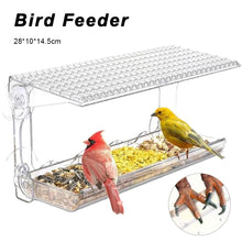 Load image into Gallery viewer, Large Suction Cups Wild Bird Feeder House Transparent Parrot Feed Tray Food Container For Small And Medium Parakeets
