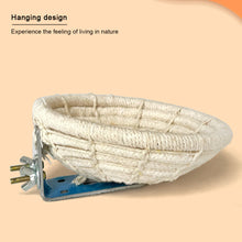 Load image into Gallery viewer, Handmade Natural Straw Cotton Rope Bird Nest Pigeon House Nest Bird Cage Outdoor Decorative Weaved Hanging Parrot Nest
