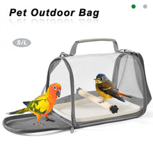 Load image into Gallery viewer, Bird Travel Carrier Portable Transport Bird Cage With Stand Stick Small Pet Multi-functional Parrot Bird Hamster Lizard Bag Outdoor
