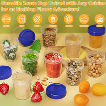Load image into Gallery viewer, 10PCS 4oz/120ml Reusable Food Grade PP Salad Sauce Container with Lids Leakproof Camping Hiking Picnic Outdoor Sauce Dispenser
