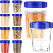 Load image into Gallery viewer, 10PCS 4oz/120ml Reusable Food Grade PP Salad Sauce Container with Lids Leakproof Camping Hiking Picnic Outdoor Sauce Dispenser
