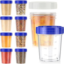Load image into Gallery viewer, 10PCS 4oz/120ml Reusable Food Grade PP Salad Sauce Container with Lids Leakproof Camping Hiking Picnic Outdoor Sauce Dispenser
