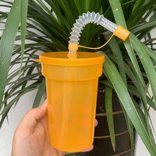 Load image into Gallery viewer, Rainbow Color Straw Cups Reusable Spill-Proof Drinking Cups with Lids and Straws for Birthday Party Xmas Juice Mug Water Bottle
