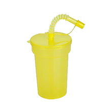 Load image into Gallery viewer, Rainbow Color Straw Cups Reusable Spill-Proof Drinking Cups with Lids and Straws for Birthday Party Xmas Juice Mug Water Bottle
