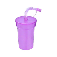 Load image into Gallery viewer, Rainbow Color Straw Cups Reusable Spill-Proof Drinking Cups with Lids and Straws for Birthday Party Xmas Juice Mug Water Bottle
