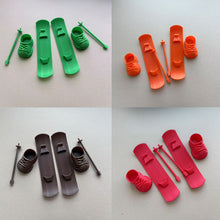 Load image into Gallery viewer, For 17cm Labubu Dolls Snowboard Cute Plastic Skiing Shoes Ski Pole for Dolls Macaron Dolls Toy Glasses Accessories
