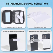 Load image into Gallery viewer, Universal Phone Reflection Photography Tool Travel Camera Mirror Attachment Outdoor Selfie Clip
