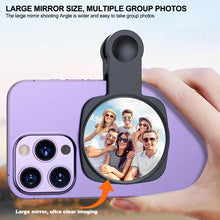 Load image into Gallery viewer, Universal Phone Rear Camera Selfie Mirror for Smartphones HD Reflection Clip-on Attachment Photography Accessory with Storage Case
