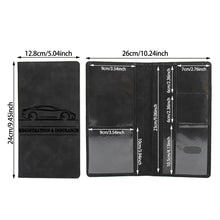 Load image into Gallery viewer, Multi-purpose Car Leather Documents License Credit Card Holder Men Driving License Cover Auto Registration Insurance Holder Storage Bag
