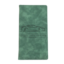 Load image into Gallery viewer, Multi-purpose Car Leather Documents License Credit Card Holder Men Driving License Cover Auto Registration Insurance Holder Storage Bag
