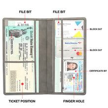 Load image into Gallery viewer, Multi-purpose Car Leather Documents License Credit Card Holder Men Driving License Cover Auto Registration Insurance Holder Storage Bag
