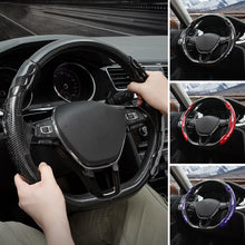 Load image into Gallery viewer, Universal Car Carbon Fiber Steering Wheel Cover Gear Cover Ultra-thin Sweat-absorbing Anti Slip Special Steering Wheel
