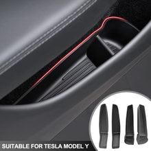 Load image into Gallery viewer, 4Pcs Car Door Side Storage Box Front Door Handle Armrest Tray Organizer Decoration for Tesla Model Y Juniper 2025
