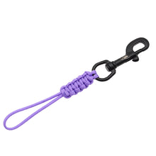 Load image into Gallery viewer, Stainless Steel Scubas Diving Swival Bolts Hook Buckle Marine Grade Hook Clip with Braided Rope Lanyard Anti-lost Safety Rope
