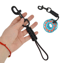 Load image into Gallery viewer, Stainless Steel Scubas Diving Swival Bolts Hook Buckle Marine Grade Hook Clip with Braided Rope Lanyard Anti-lost Safety Rope
