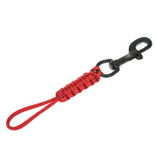 Load image into Gallery viewer, Stainless Steel Scubas Diving Swival Bolts Hook Buckle Marine Grade Hook Clip with Braided Rope Lanyard Anti-lost Safety Rope
