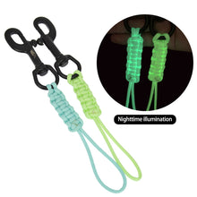 Load image into Gallery viewer, Stainless Steel Scubas Diving Swival Bolts Hook Buckle Marine Grade Hook Clip with Braided Rope Lanyard Anti-lost Safety Rope

