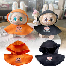 Load image into Gallery viewer, Halloween Pumpkin Cape For 17cm Labubu Doll Clothes Fashion Doll Pumpkin Cloak with Hat Dolls Accessories

