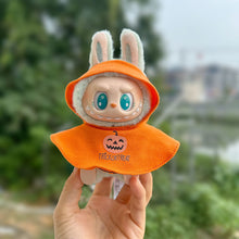Load image into Gallery viewer, Halloween Pumpkin Cape For 17cm Labubu Doll Clothes Fashion Doll Pumpkin Cloak with Hat Dolls Accessories
