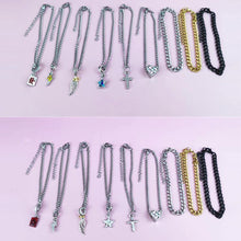 Load image into Gallery viewer, For 17cm Labubu Doll Necklace Fashion Clothing Metal Necklace with Pendant Choker Mini Cute Doll Fashion Accessories
