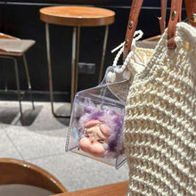 Load image into Gallery viewer, 1PC Protective Acrylic Storage Case For Crybaby Plush Dolls Display Bag No Doll Transparent Portable Cable Organizer Box
