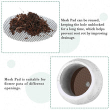 Load image into Gallery viewer, 50 Pieces Round Plant Pot Drainage Mesh Mat Reusable Bottom Grid for Flower Pots Prevents Root Rot Gardening Supplies

