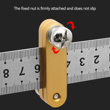 Load image into Gallery viewer, Adjustable Aluminum Ruler Stop Marking Gauge Sliding Positioning Block for Woodworking and Steel Ruler Scribing
